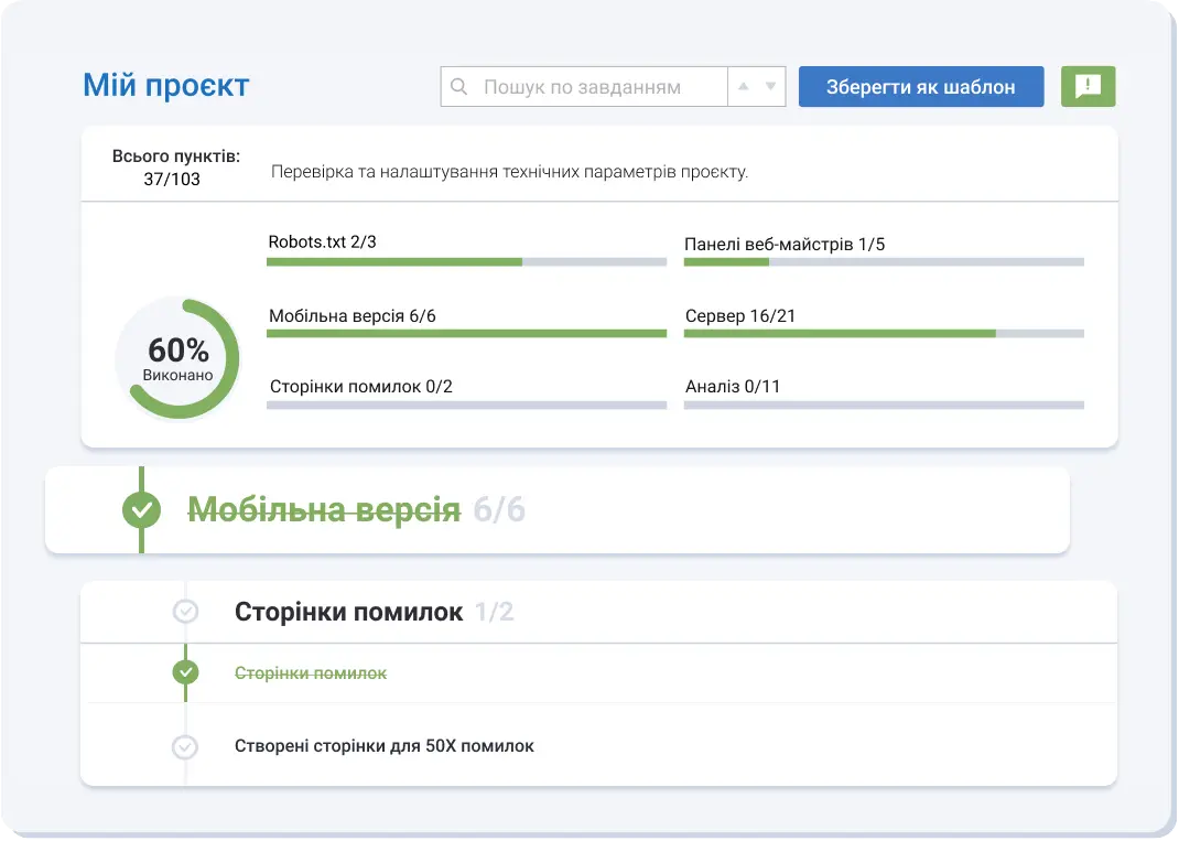 Списки завдань за проєктами